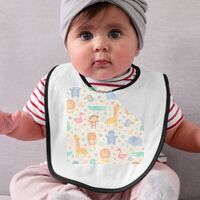 Premium Contrast Trim Double Layer Sublimation Baby Bib Thumbnail